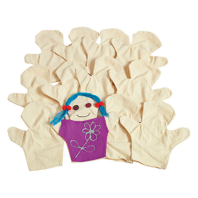 Färben - Dekorieren Sie Ihre eigenen Leinwand -Handpuppen, 12 Set von 12