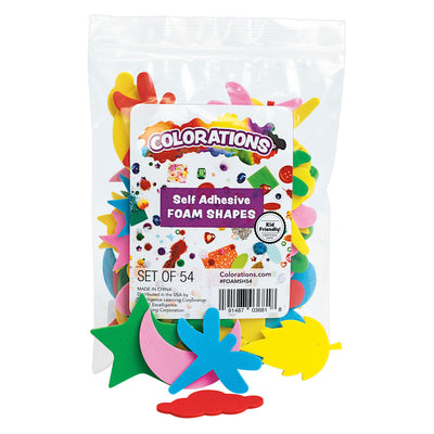 Colorationen - selbstklebende Schaumstoffformen, 54 Stk.