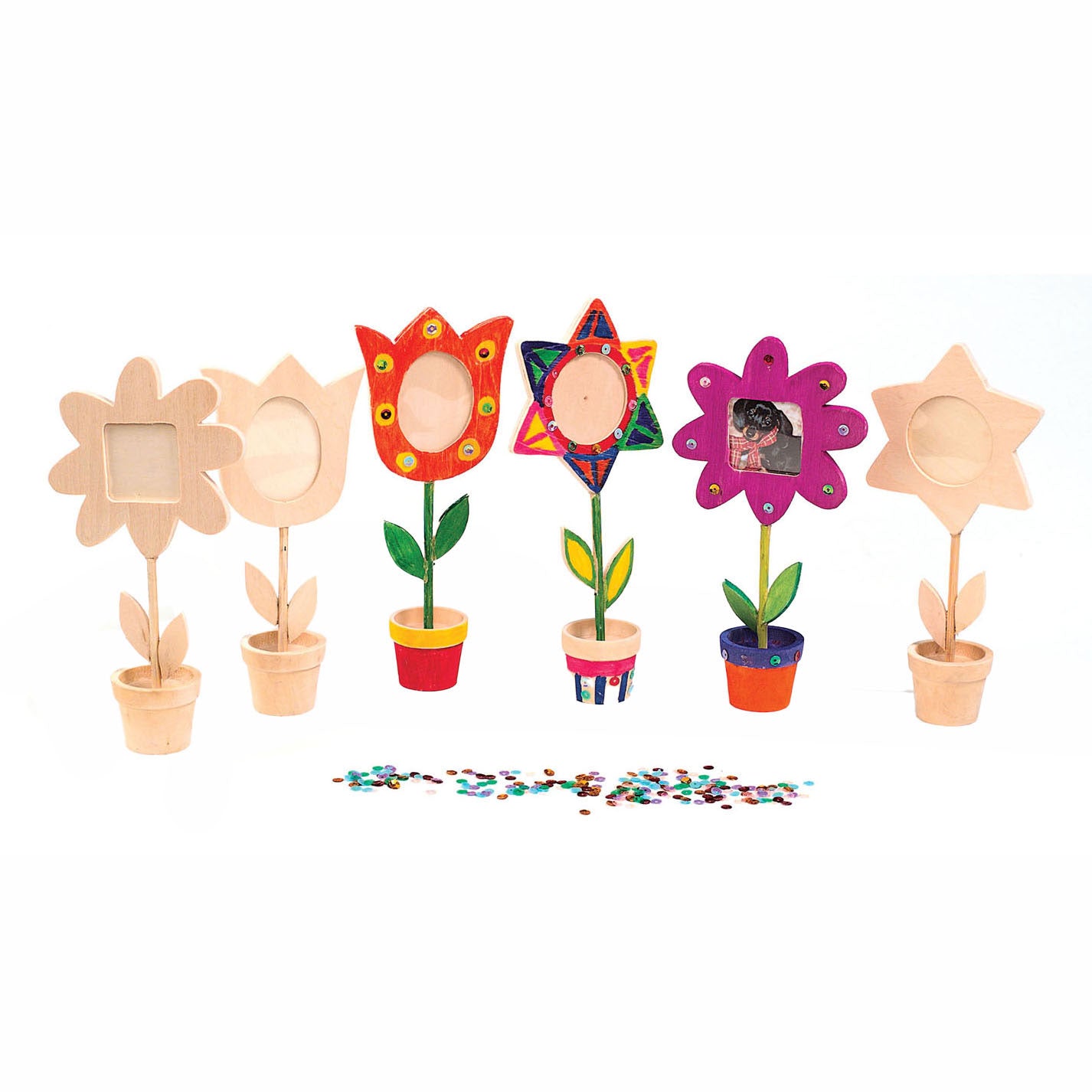 Colorations - Blumentopf-Bilderrahmen aus Holz, 12er-Set
