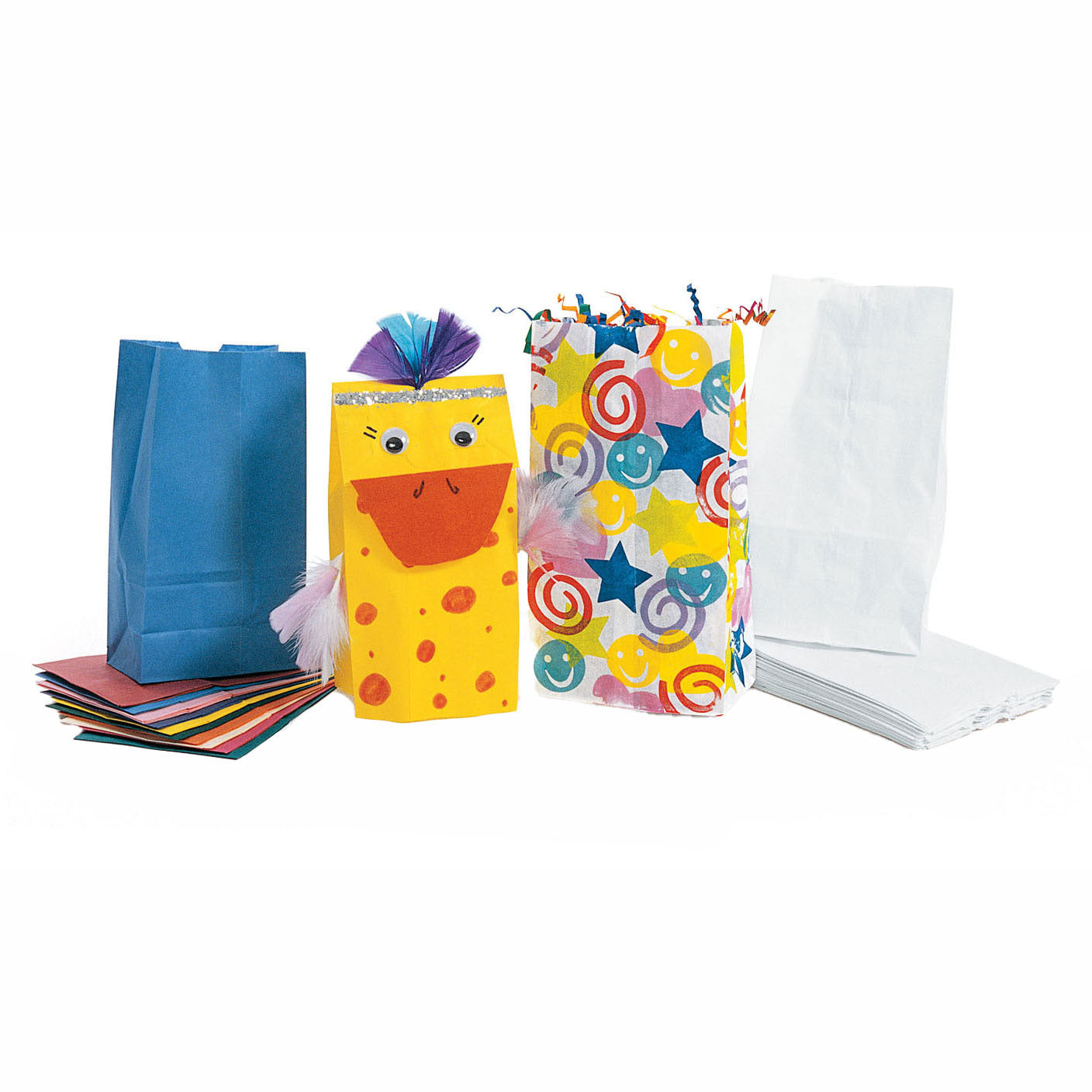 Färbung Papiertüte weiß, 50 Set von 50
