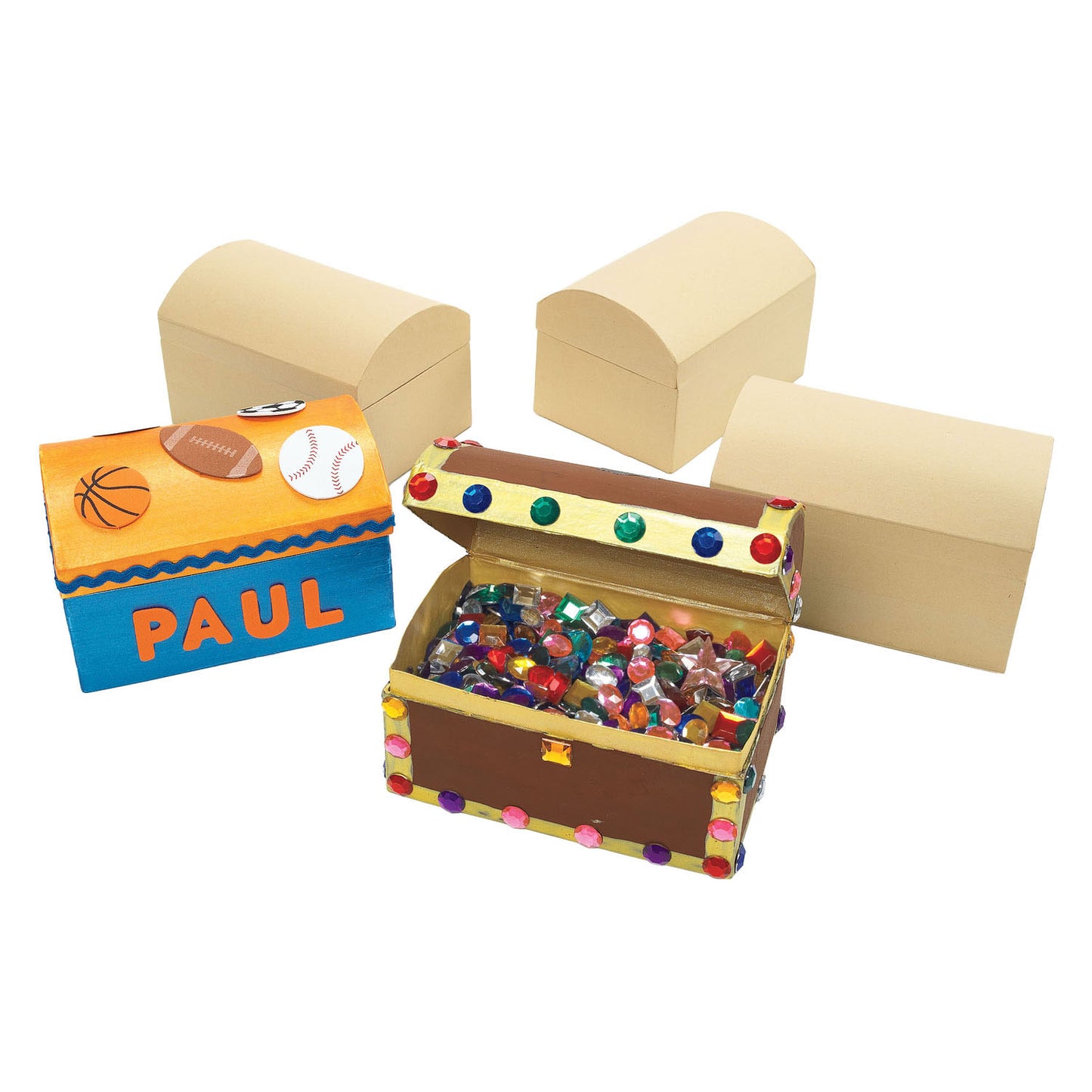 Farbgebiete dekorieren Sie Ihre eigene Schatzkiste, 12 Set von 12
