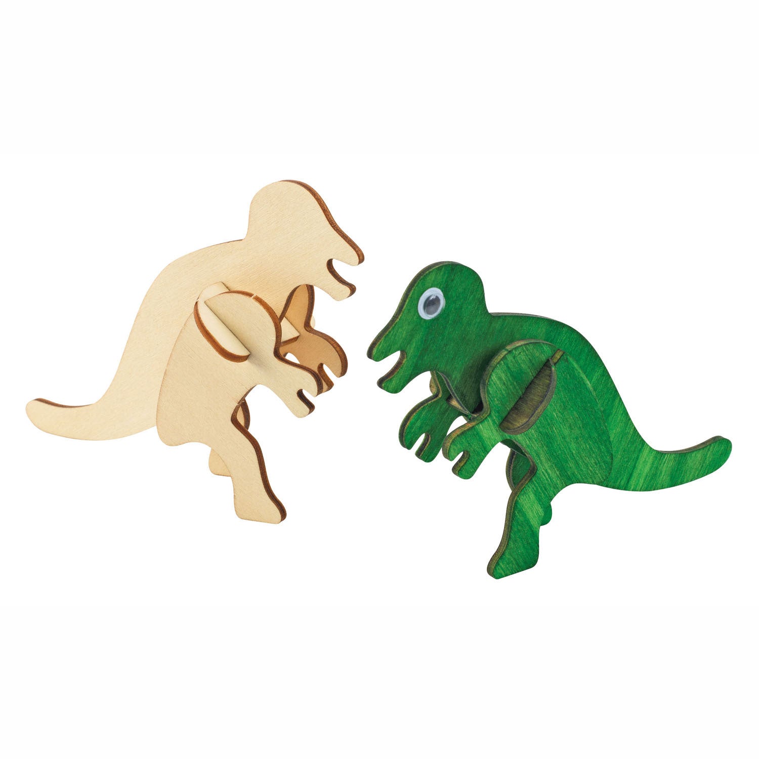 Färben machen und dekorieren Ihren hölzernen 3D -Puzzle -Dinosaurier, 4 4