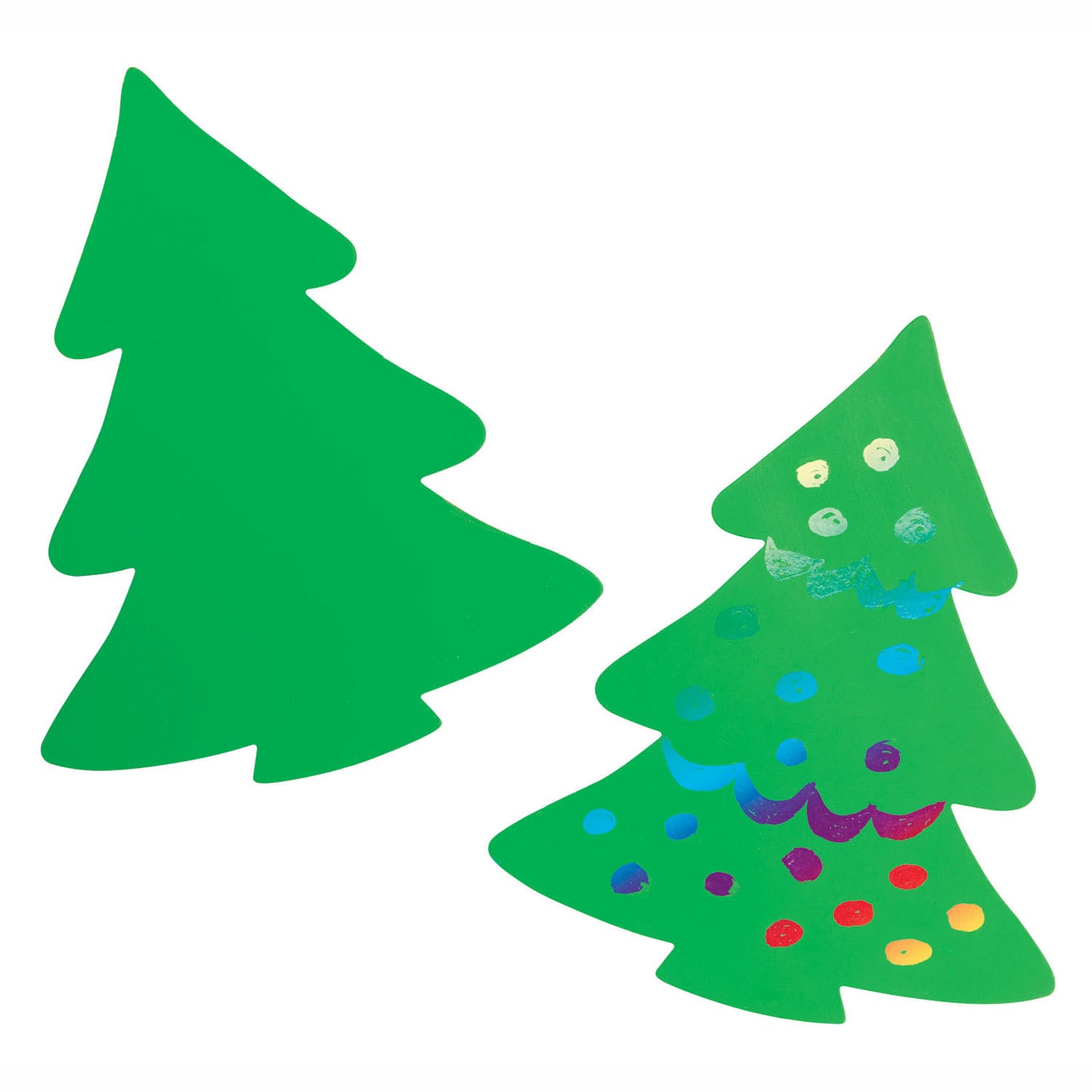 Färbung - Kratzkarte Weihnachtsbaum, 36. Set 36