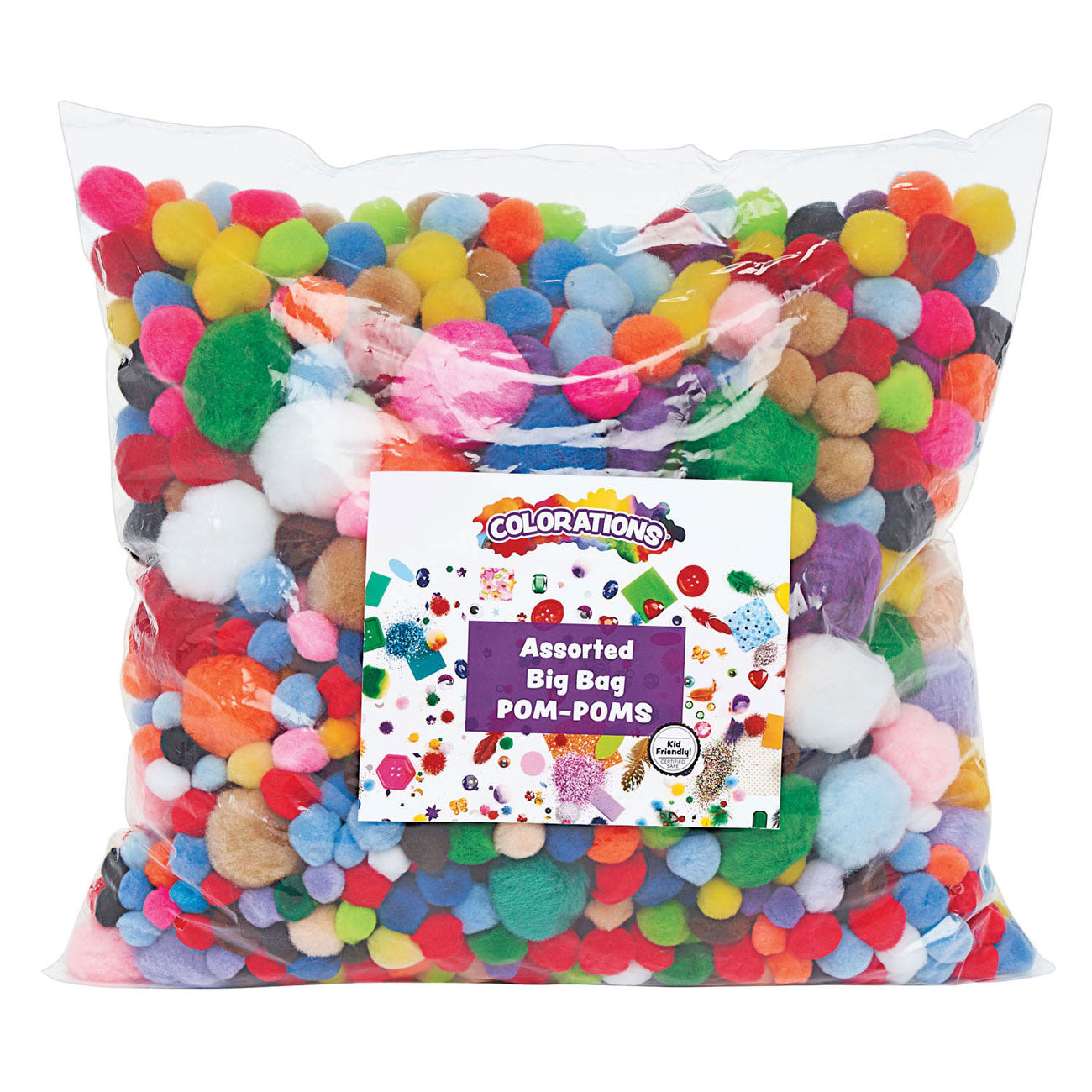 Colorations Beutel mit Pompons 450g, 1200Stück.