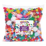 Colorations Beutel mit Pompons 450g, 1200Stück. - afbeelding 1