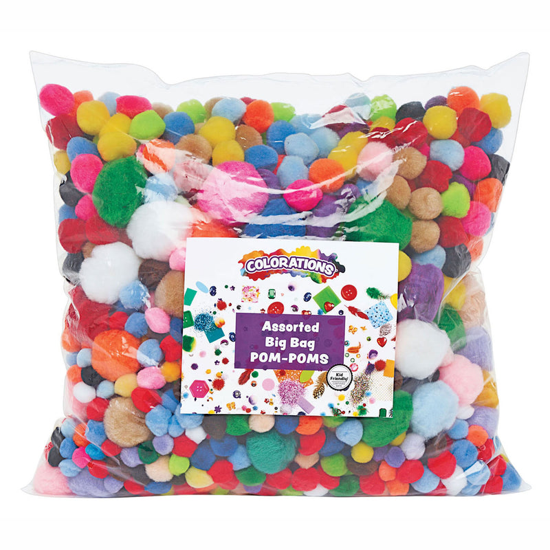 Colorations Beutel mit Pompons 450g, 1200Stück.