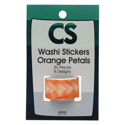 Färbung Washi Sticker Oranje Blütenblätter, 80..