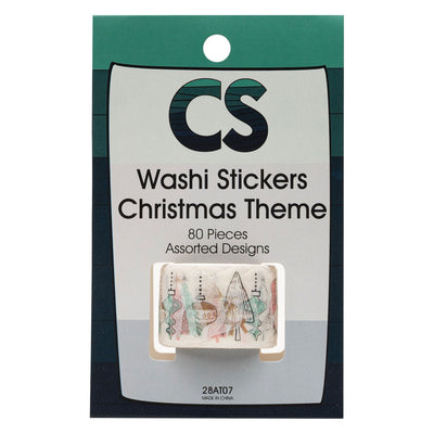 Farbgebiete Washi Stickers Weihnachten Thema, 80st.
