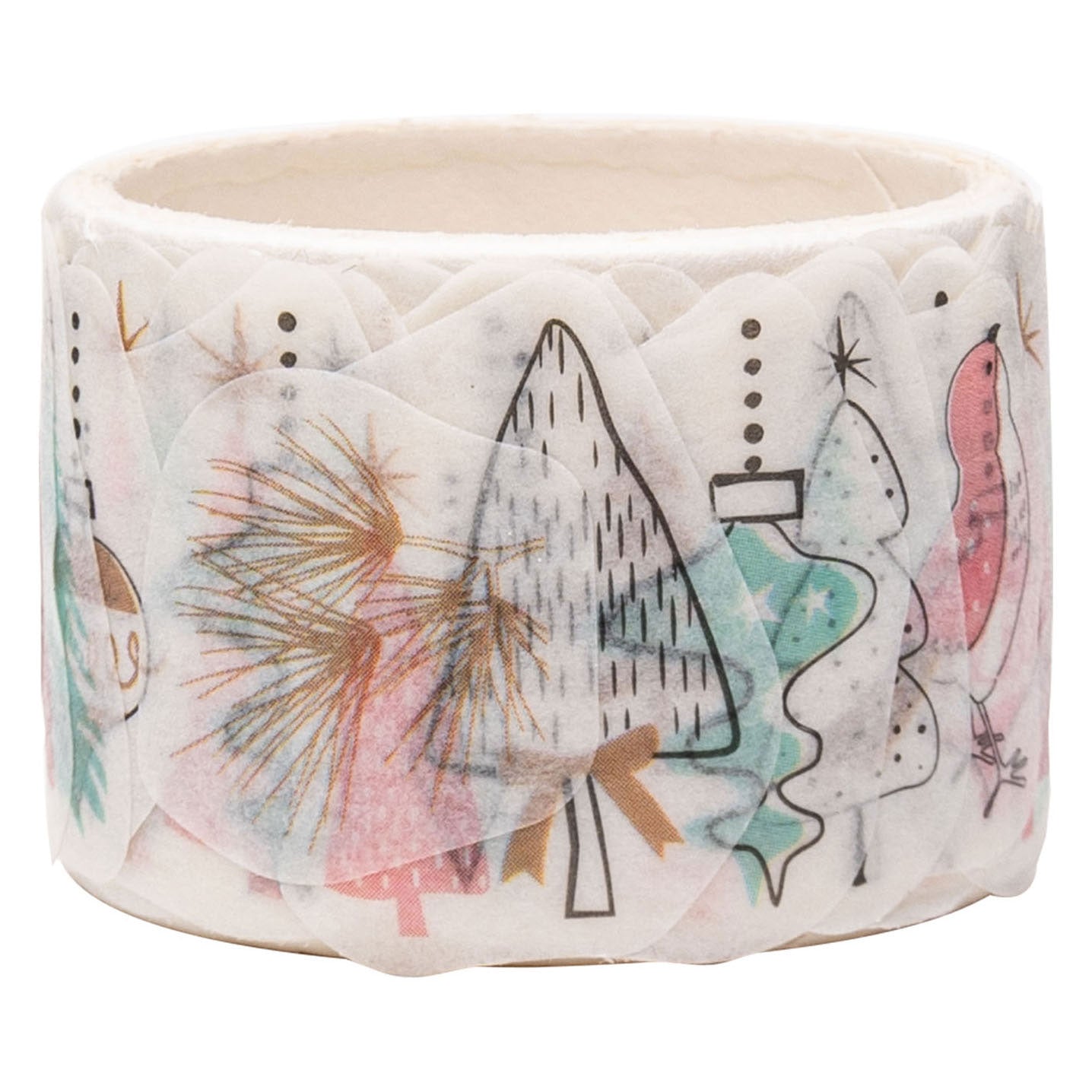 Farbgebiete Washi Stickers Weihnachten Thema, 80st.