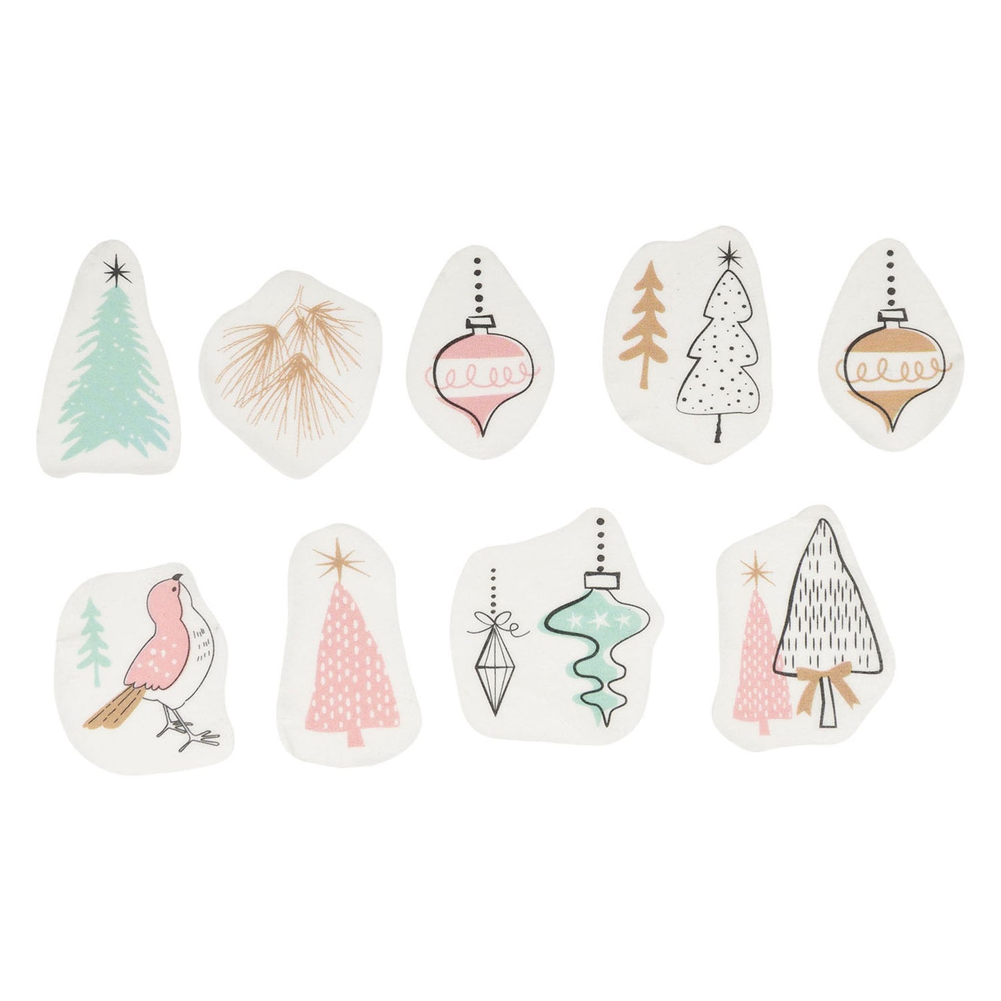Farbgebiete Washi Stickers Weihnachten Thema, 80st.