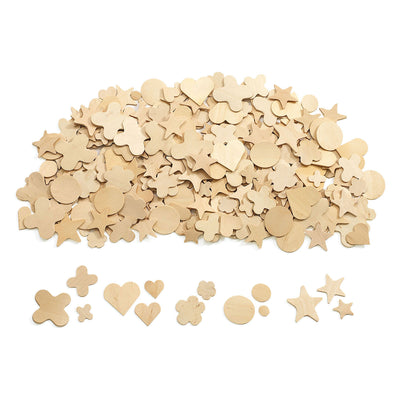 Färbungen natürliche Holzformen in 5 Designs, 350st.