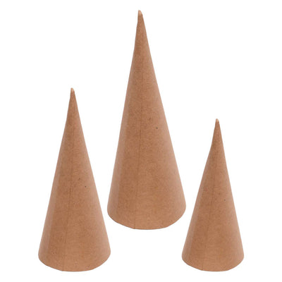 Färbung - Papier -Mache -Zapfen - 8, 10, 12 cm, 30st.