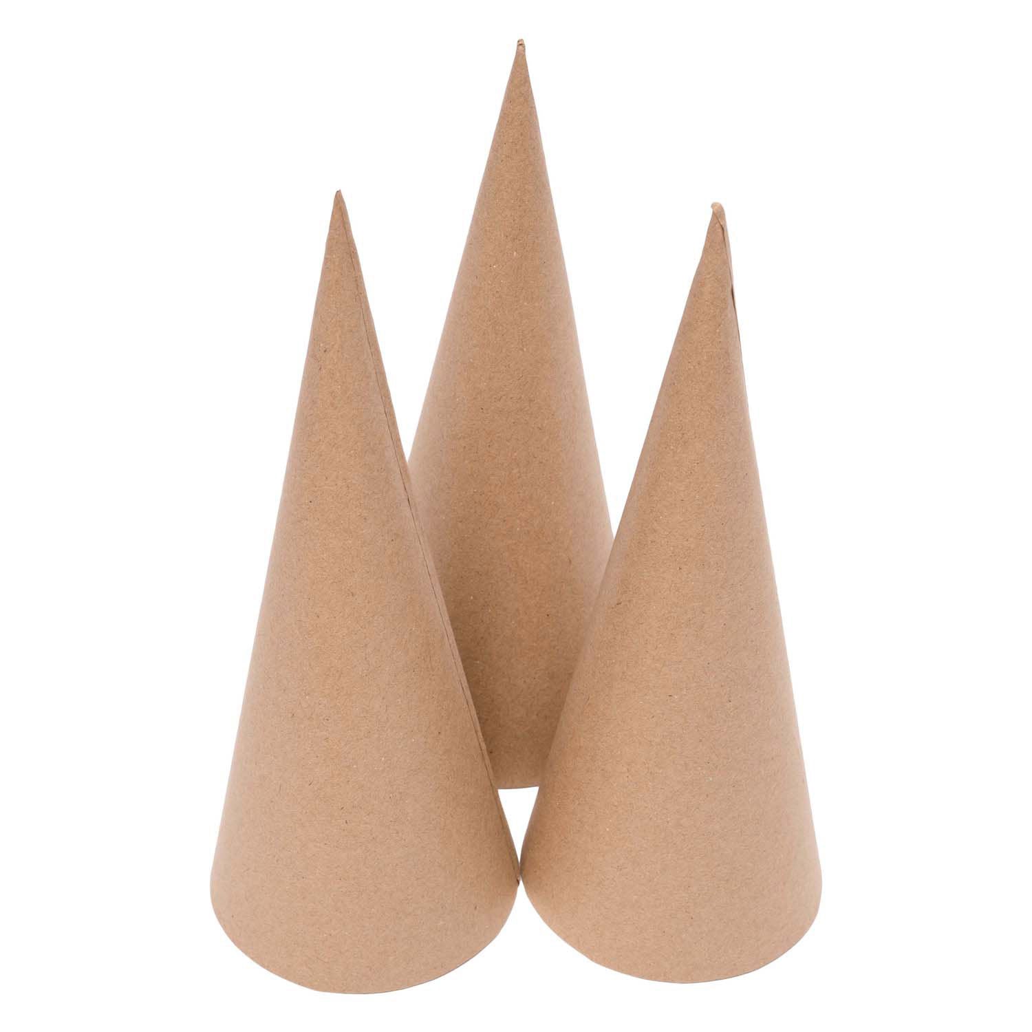 Farbgebiete - Papier -Mache -Zapfen - 20 cm, 20st.