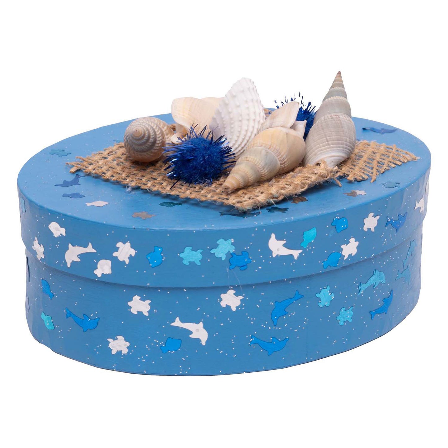 Färbung - Papier - Mache -Boxen oval, 3st.