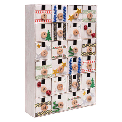 Färbung - Papier -Mache -Box - Adventskalender