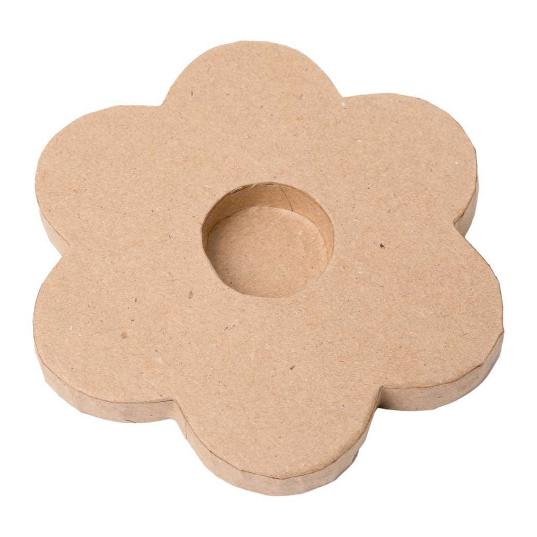 Farbgebiete - Papier -Mache -Teelichthalter - Bloem, 6st.