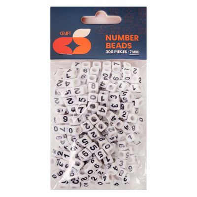 Färbung - Zahlenperlen, 7mm, 300st.