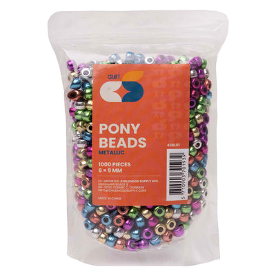 Färbungen - Pony Perlen Metallic 6x9 mm, 1000st.