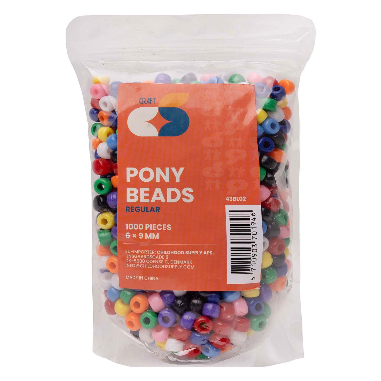 Farbgebiete - Pony Perlen Standard 6x9 mm, 1000st.