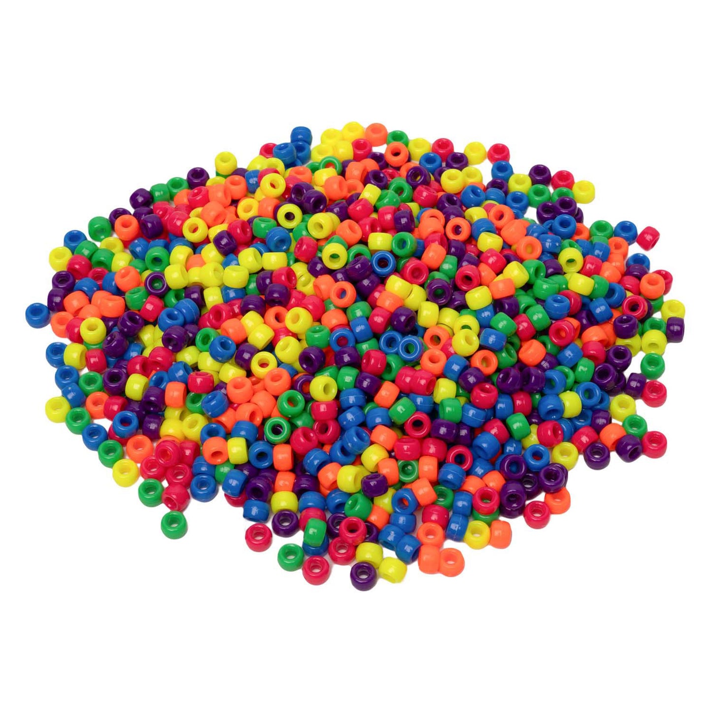 Farbgebiete - Pony Perlen Neon 6x9 mm, 1000st.