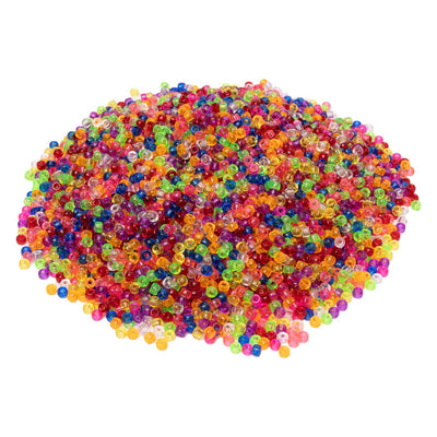 Farbgebiete - kleine Ponyperlen - transparent, 4 x 6 mm, 500 gr.