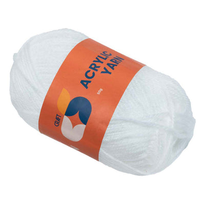 Färben - Acrylgarn weiß, 50g