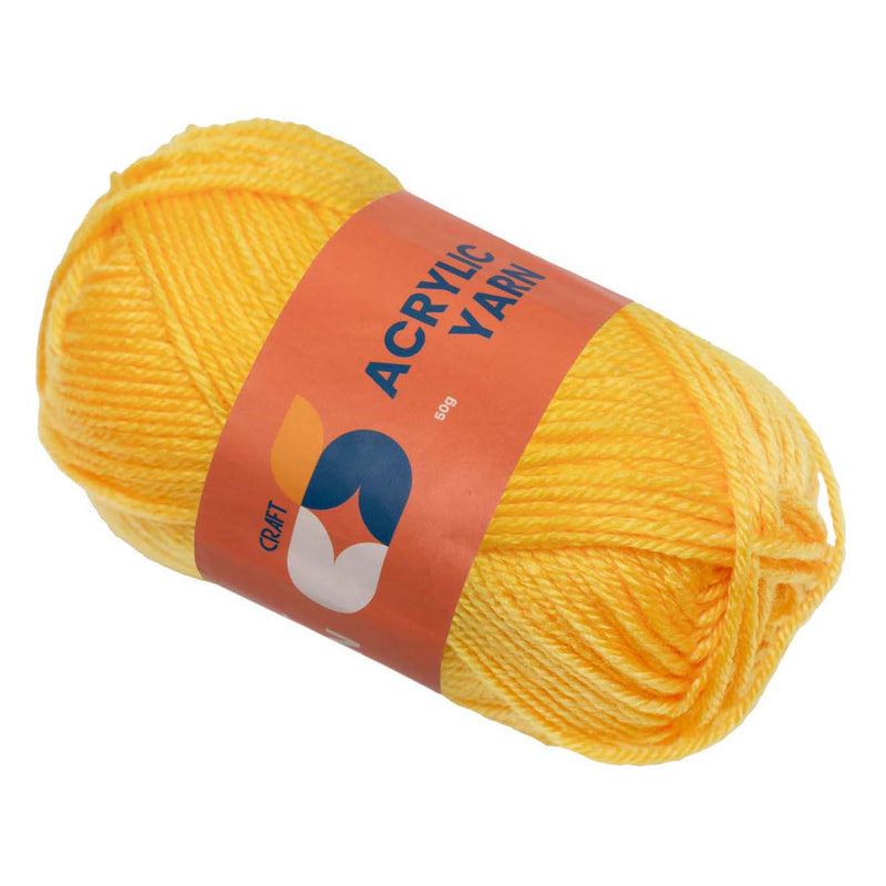 Färben - Acrylgarn gelb, 50g