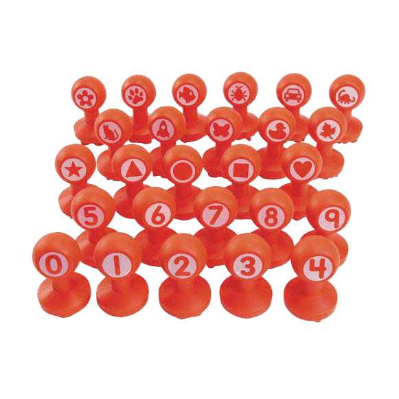 Farbgebiete - Formen Figuren Tonstempel, 26dlg.