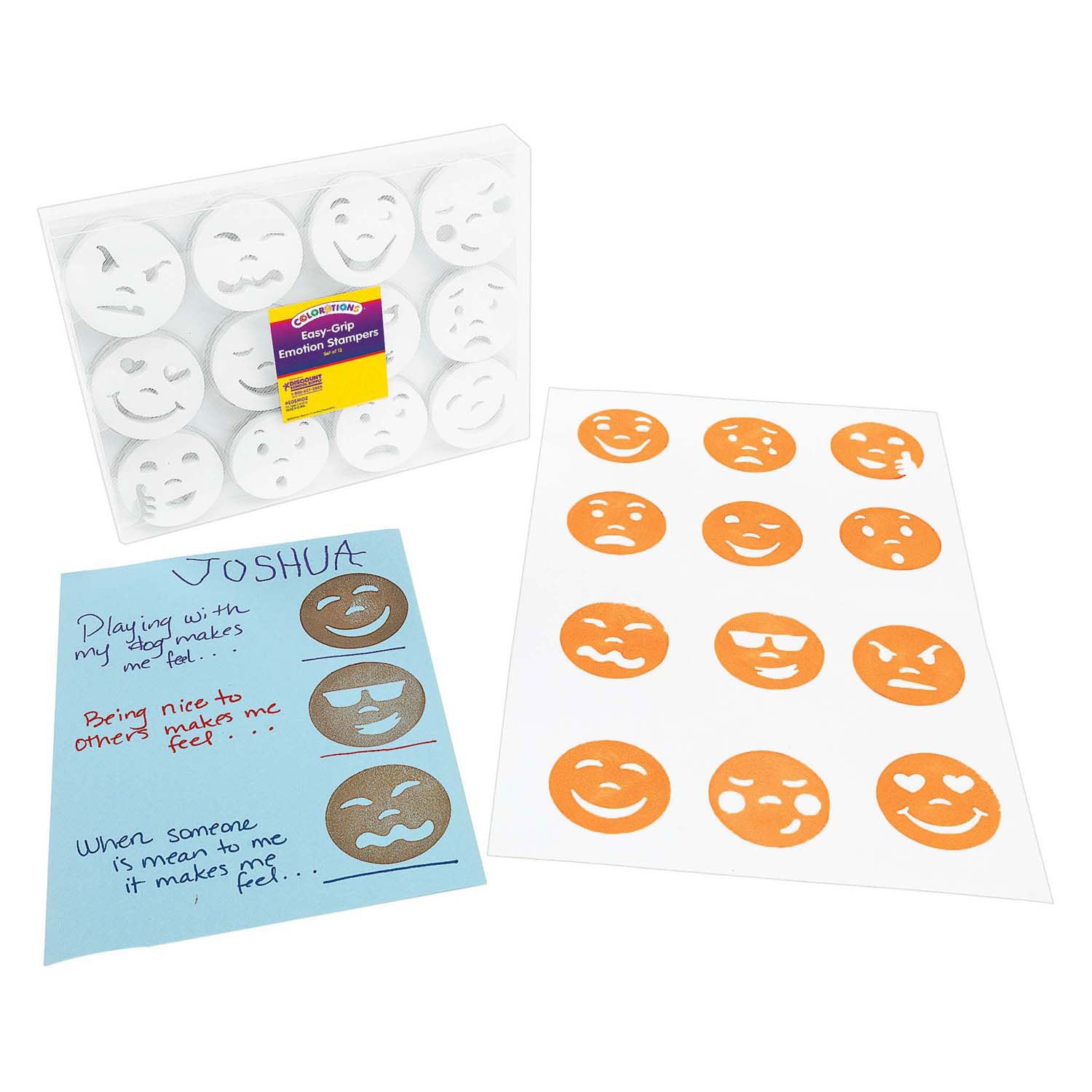 Färben - einfache Grip -Emotionstempel, 12st.