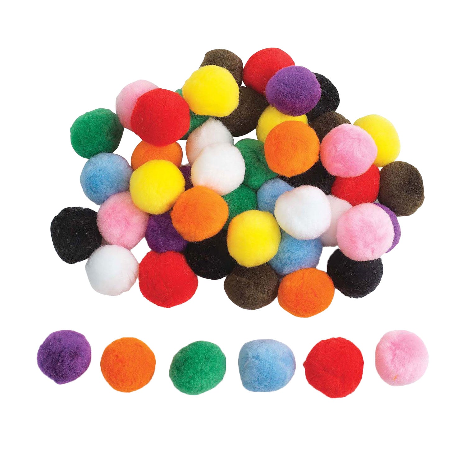 Färben - Farbige Pompons 5 cm, 50..