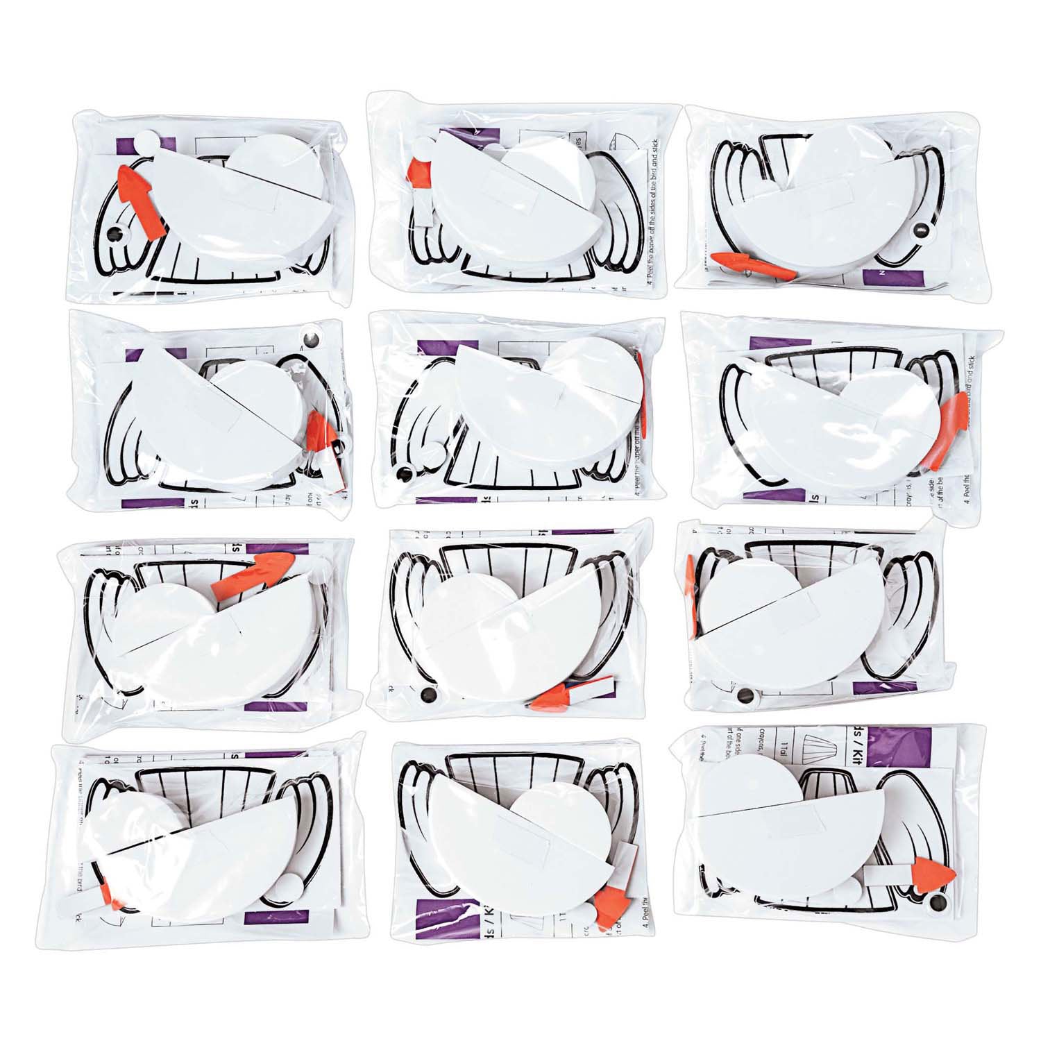 Farbgebiete - Vogel Craft Set, 12dlg.