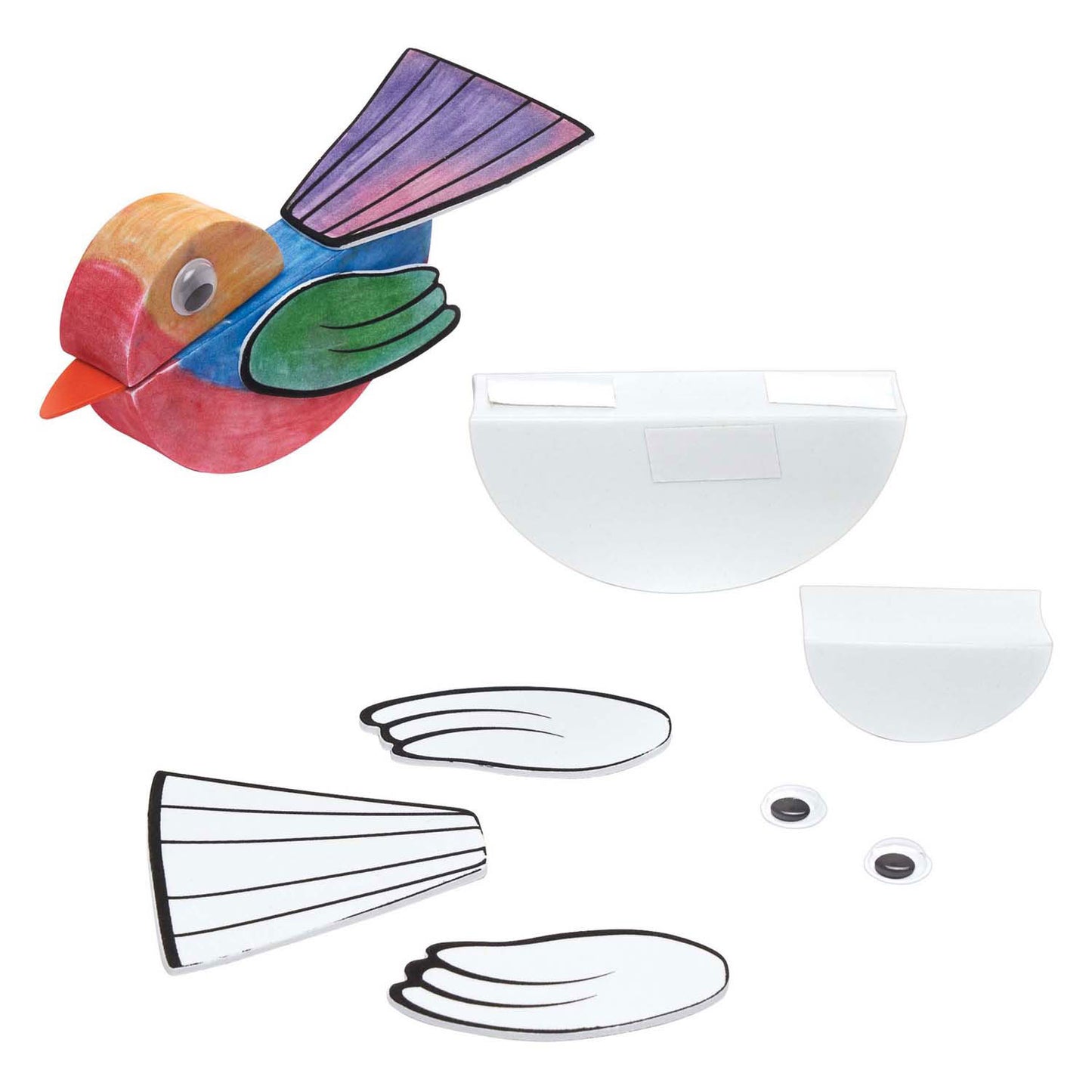 Farbgebiete - Vogel Craft Set, 12dlg.