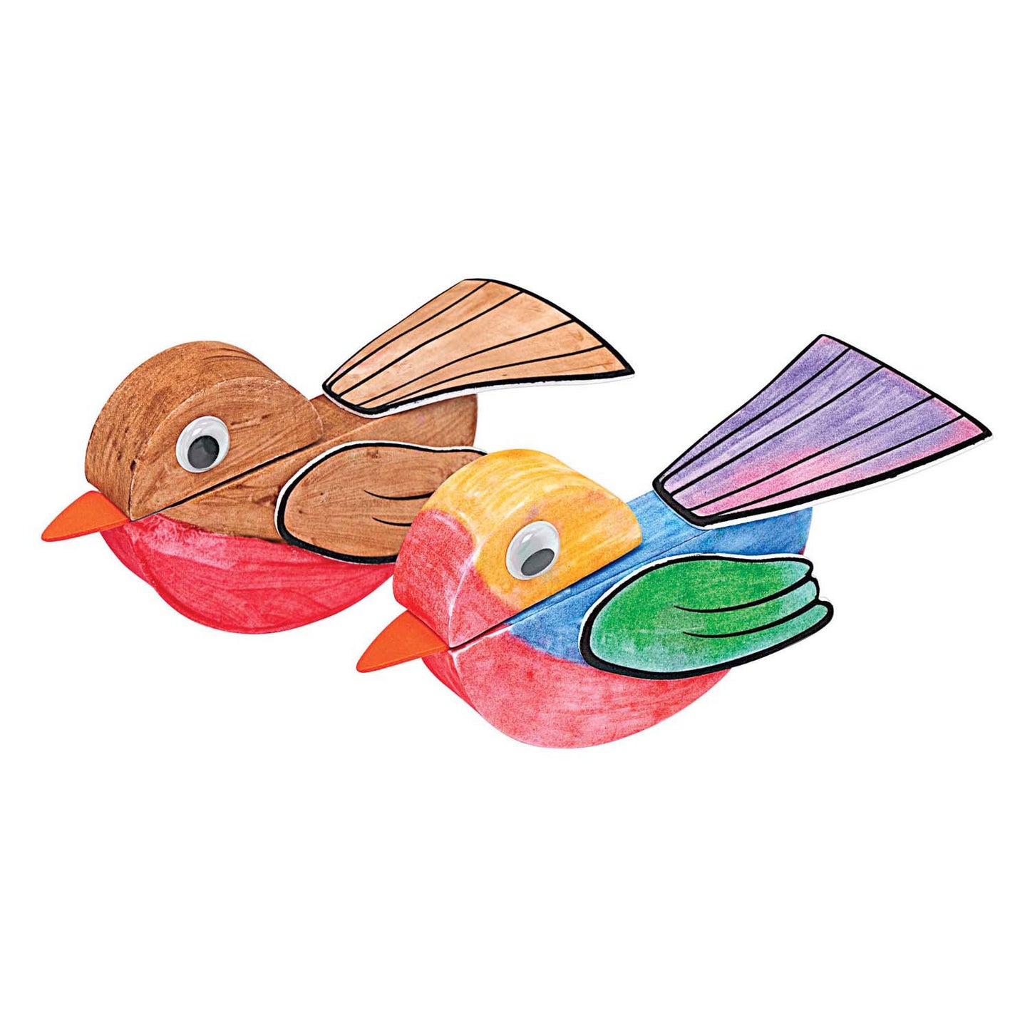 Farbgebiete - Vogel Craft Set, 12dlg.
