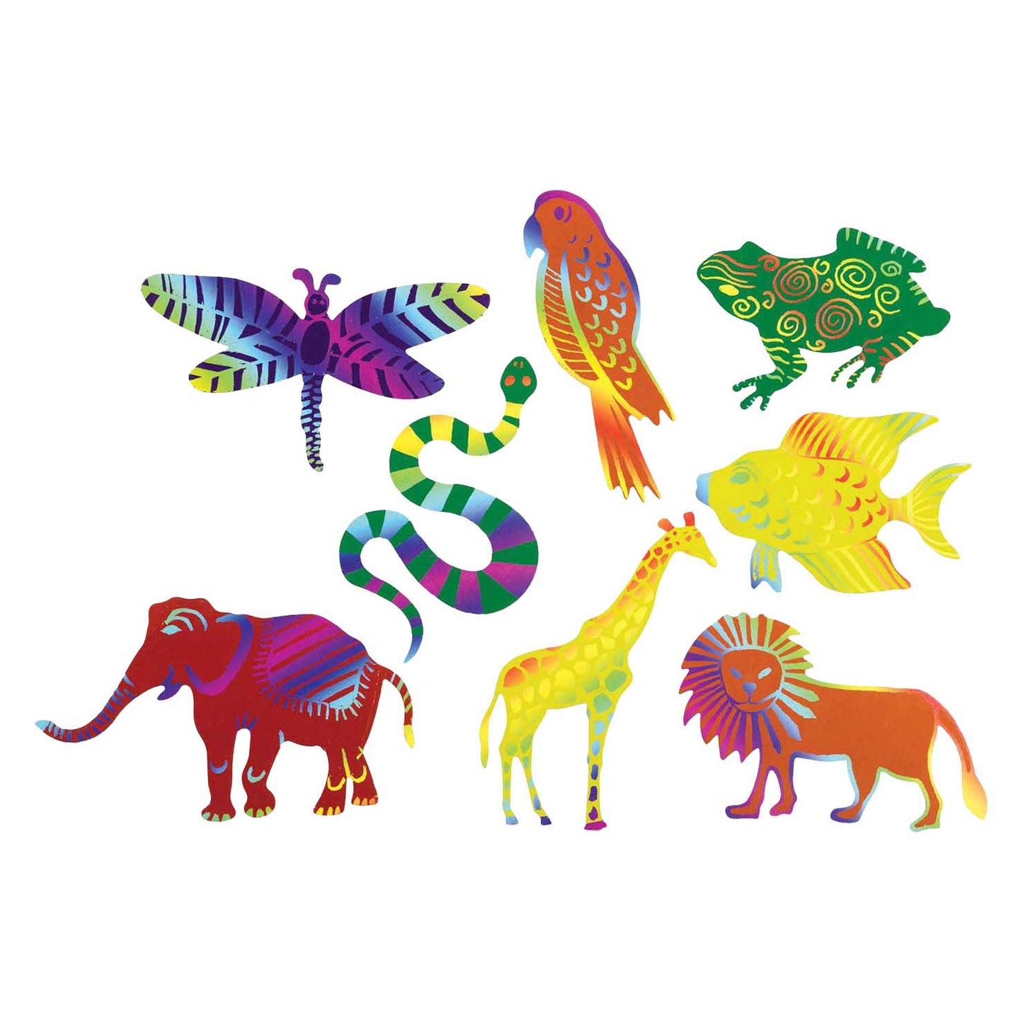 Colorations - Kratzfiguren Tierformen - 48 Stk.