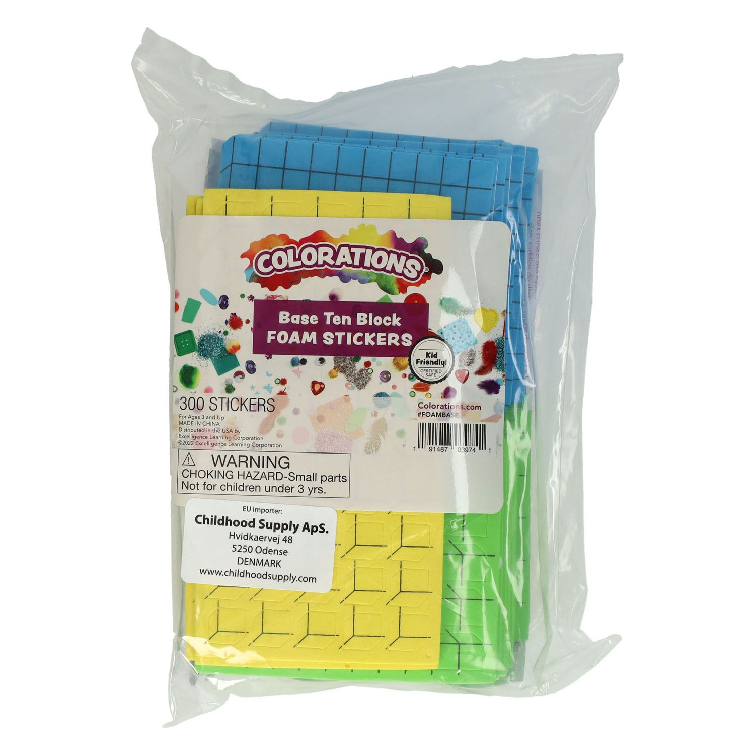 Colorations - Mathe-Aufkleber aus Schaumstoff - 300 Stk.