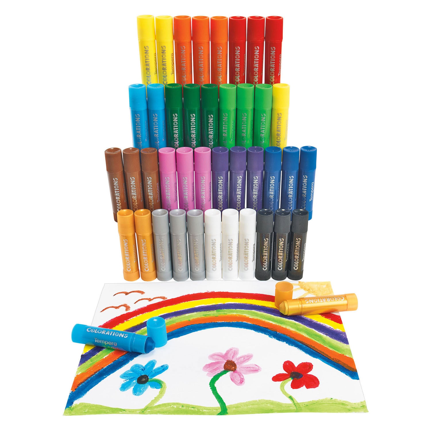 Colorationen - Tempera-Farbstifte in 14 Farben - 42 Stk.