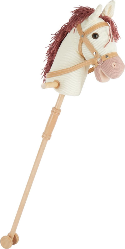 Bieco Steckenpferd Ginger – weißes Pferd auf Stock mit Rädern – 2+ Jahre – 74000192