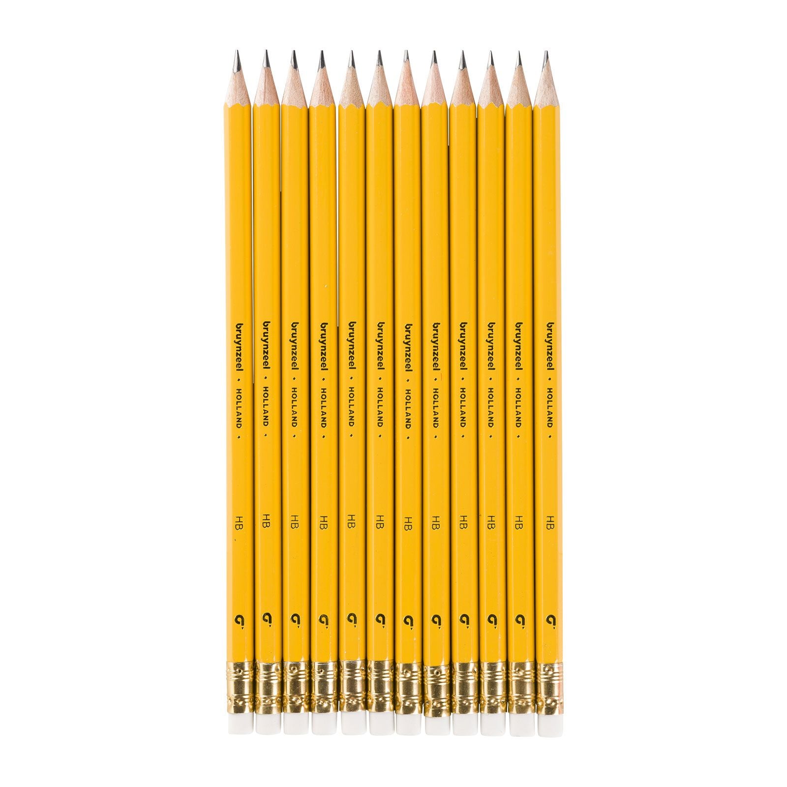 Bruynzeel • HB-Graphitstifte + Radiergummi
