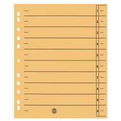 Trennblätter Niceday 1-10 230 g m2 A4 extra breit gelb