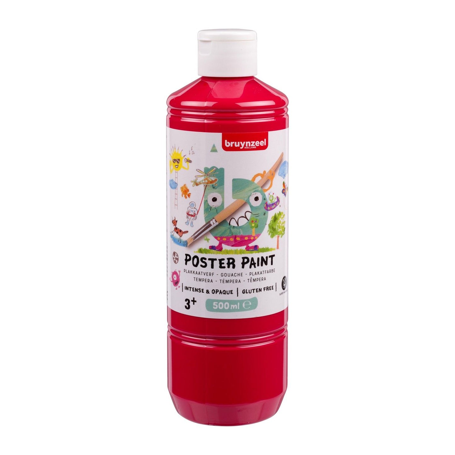 Bruynzeel • Gouache-Plakatfarbe 500 ml Primärrot