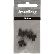 Creativ Firmenkreuz, Größe 10x10 mm, Lochgröße 1,5 mm, schwarz, 4 Stück 1 Box - afbeelding 2