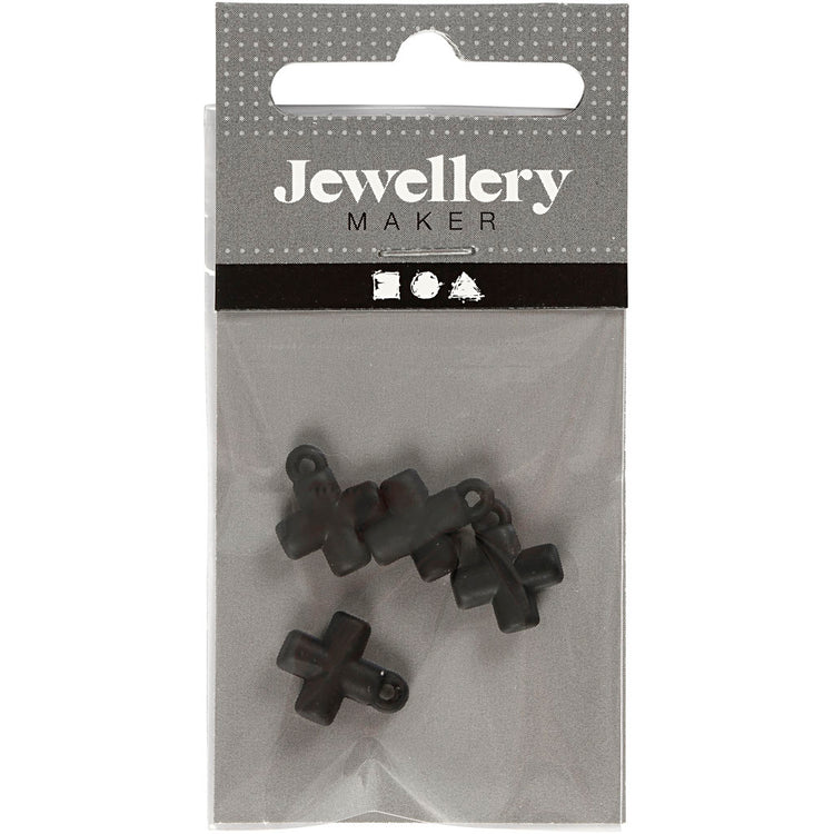 Creativ Firmenkreuz, Größe 10x10 mm, Lochgröße 1,5 mm, schwarz, 4 Stück 1 Box