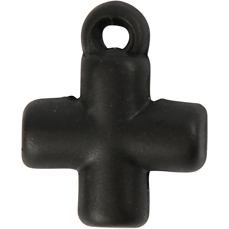 Creativ Firmenkreuz, Größe 10x10 mm, Lochgröße 1,5 mm, schwarz, 4 Stück 1 Box