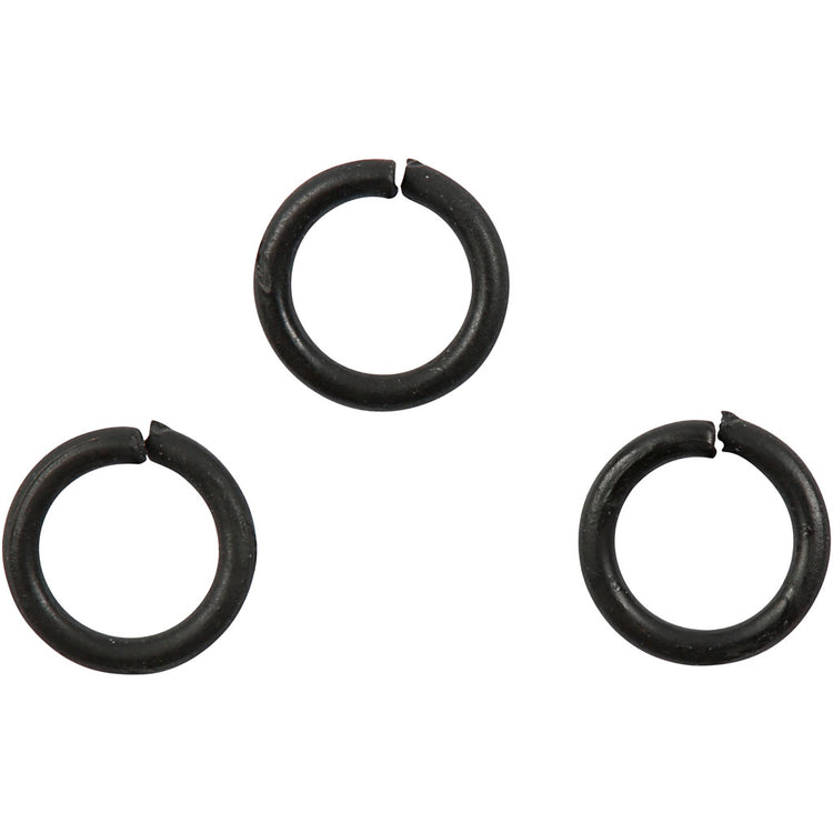 Creativ Firmenringe, Größe 7 mm, Stärke 1 mm, schwarz, 50 Stück 1 Box
