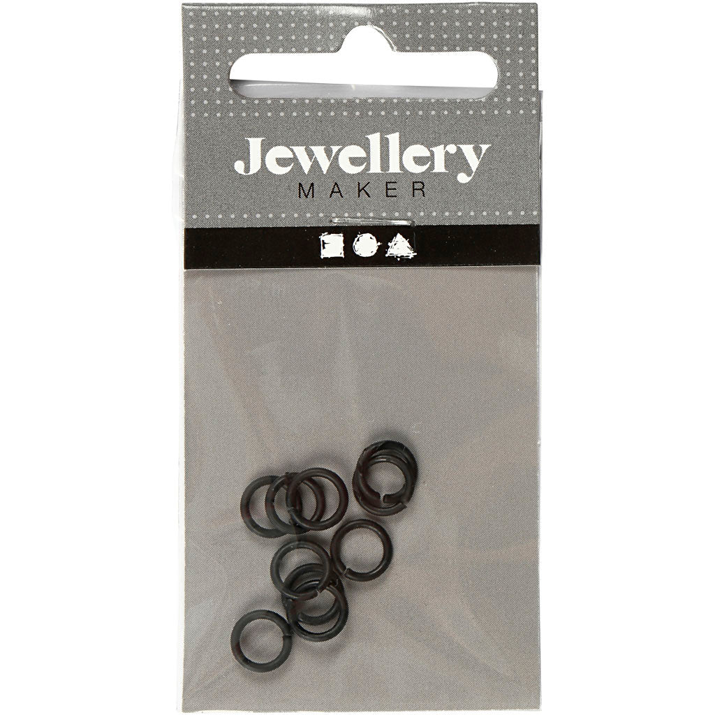 Creativ Firmenringe, Größe 7 mm, Stärke 1 mm, schwarz, 50 Stück 1 Box