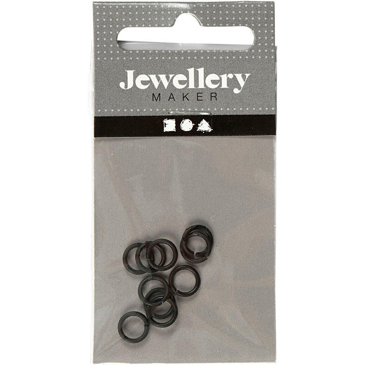 Creativ Firmenringe, Größe 7 mm, Stärke 1 mm, schwarz, 50 Stück 1 Box