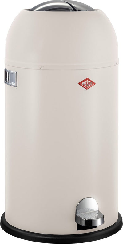 Wesco Kickmaster Abfallbehälter | Treteimer | 33 Liter | Metall - Mattsand | Abfallbehälter - hergestellt in Deutschland
