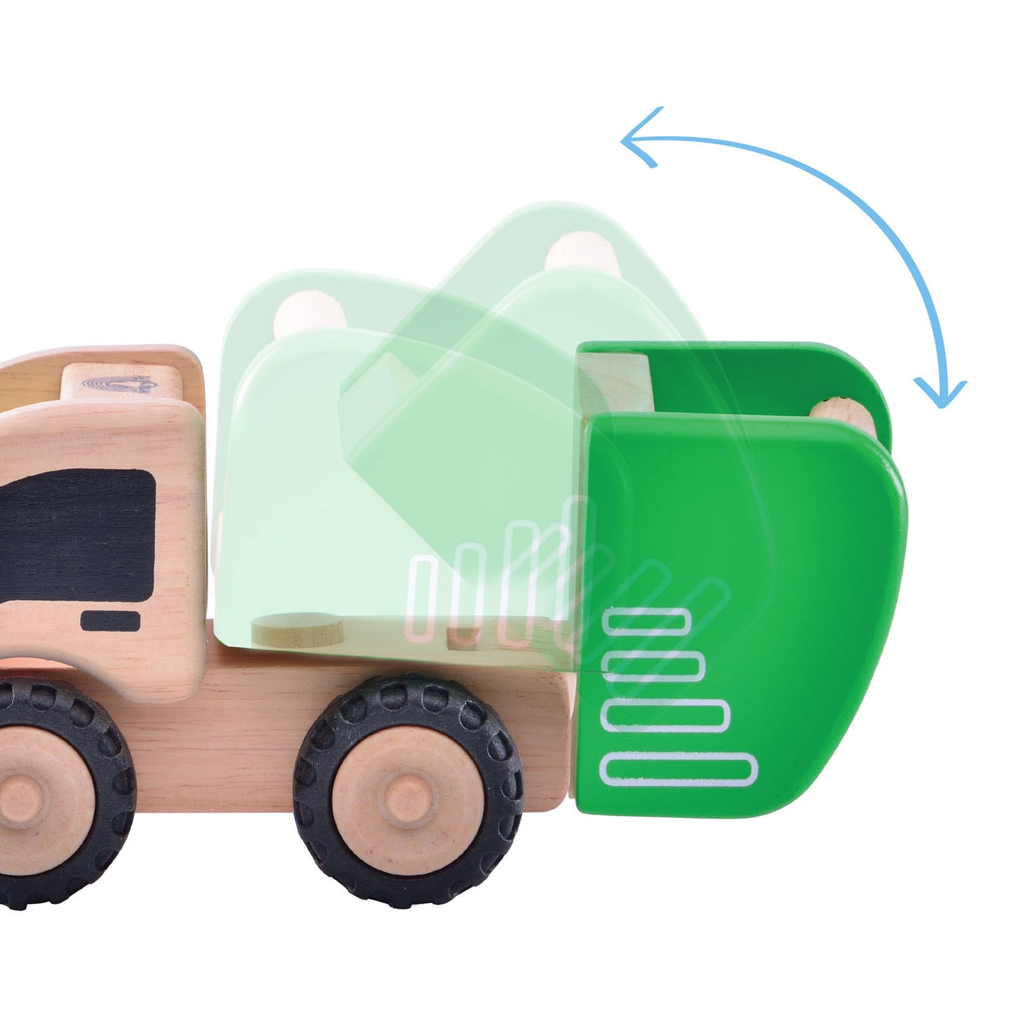 Wonderworld Holz Mini -Müllwagen