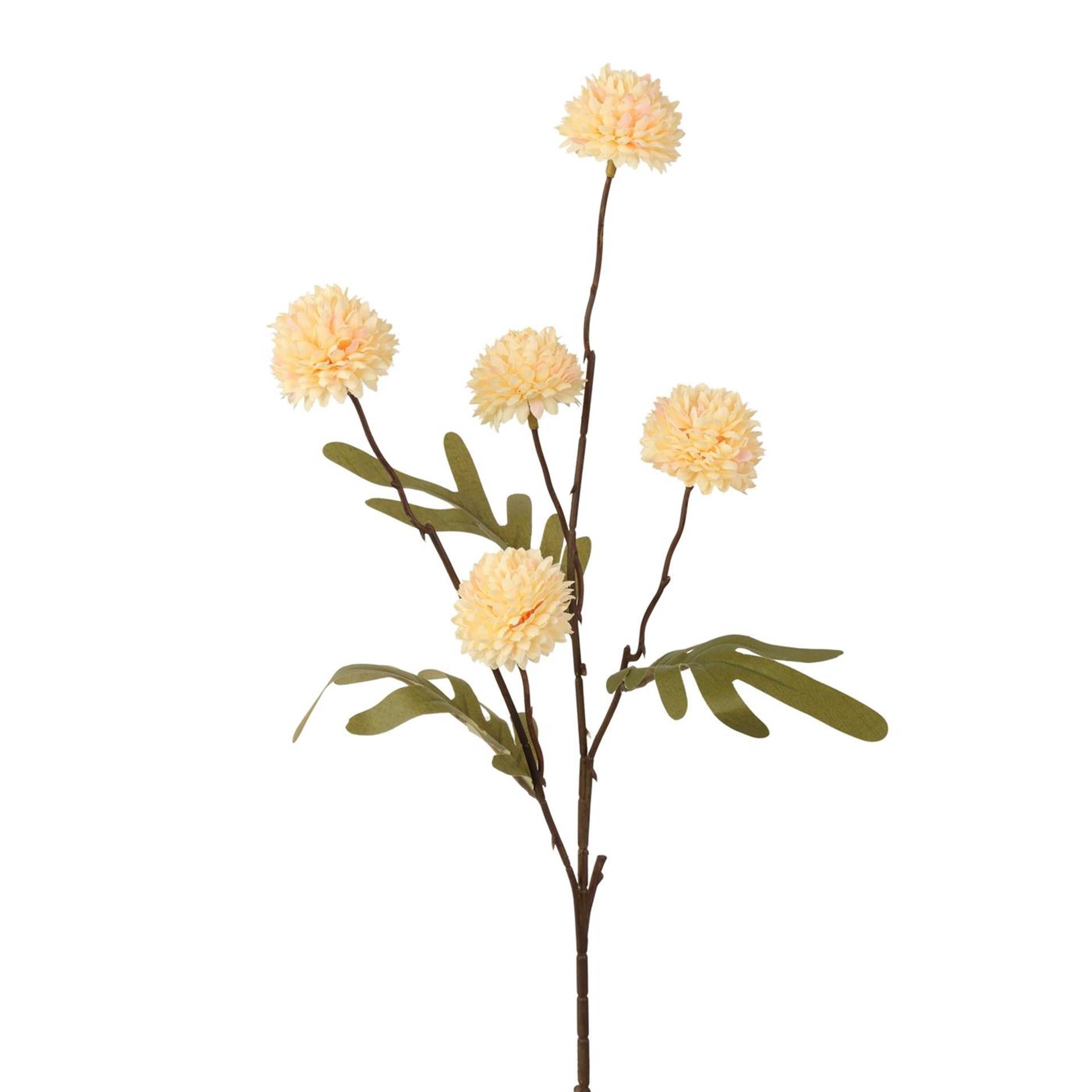 Künstlicher Blumenbommel aus der Roberts-Kollektion, 52 cm, zartes Gelb