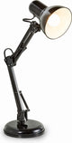 B.k.licht – schwarze Tischlampe – industrielle Schreibtischlampe – kippbares Retro-Metalldesign – Schreibtischlampe mit E14-Fassung – exkl. Lichtquelle